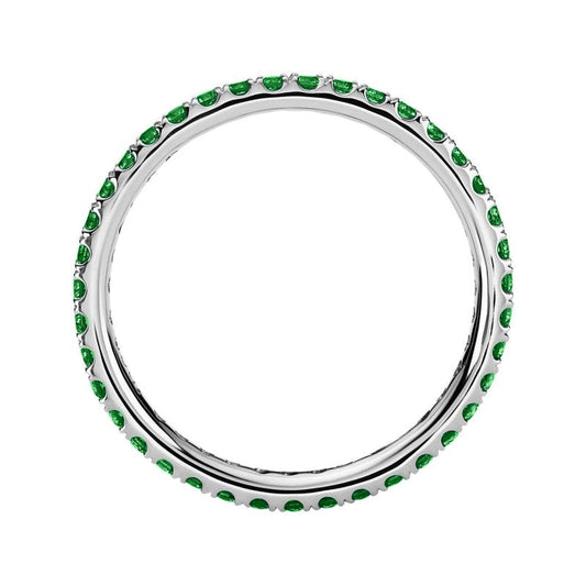 White Gold Emerald Eternity Ring