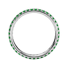 White Gold Emerald Eternity Ring