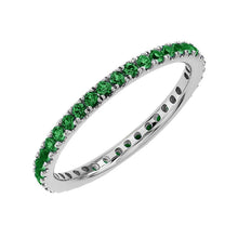 White Gold Emerald Eternity Ring