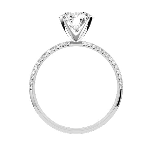 Round Lab-grown Diamond Bridal Ring — front