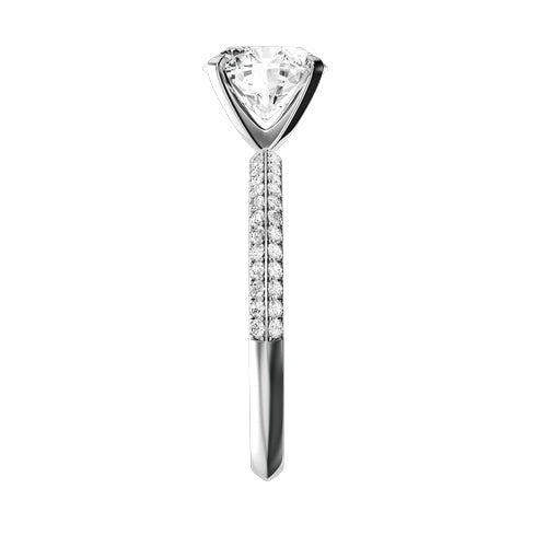 Round Lab-grown Diamond Bridal Ring — side