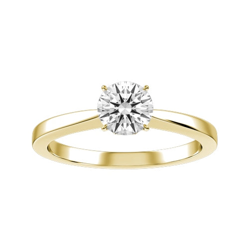 Round Natural Diamond Bridal Ring — down