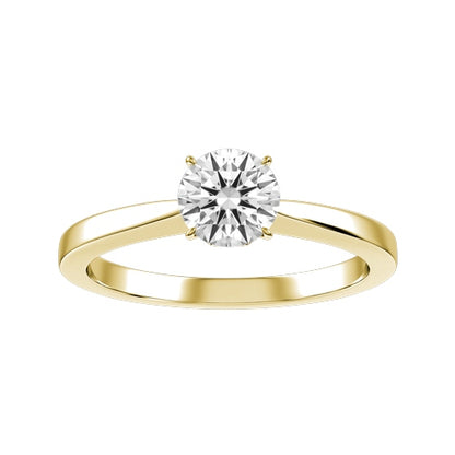 Round Natural Diamond Bridal Ring — down