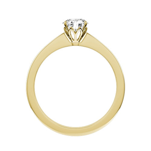 Round Natural Diamond Bridal Ring — front