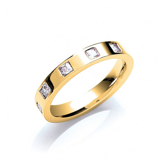 Wedding Band – 0.40ct 5st P/C Diamond Set 3mm Flat Court