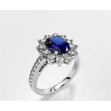 Oval Blue Sapphire & Daimonds