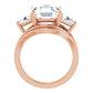 Golden Trio Solitaire Ring