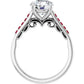 Crimson Pave Engagement Ring