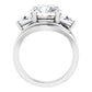 Golden Trio Solitaire Ring