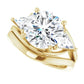 Golden Trio Solitaire Ring